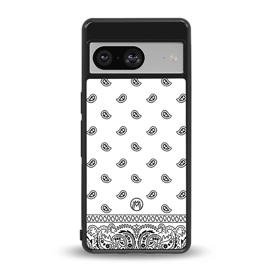 paisley white back phone cover | glass case for Google Pixel 8
