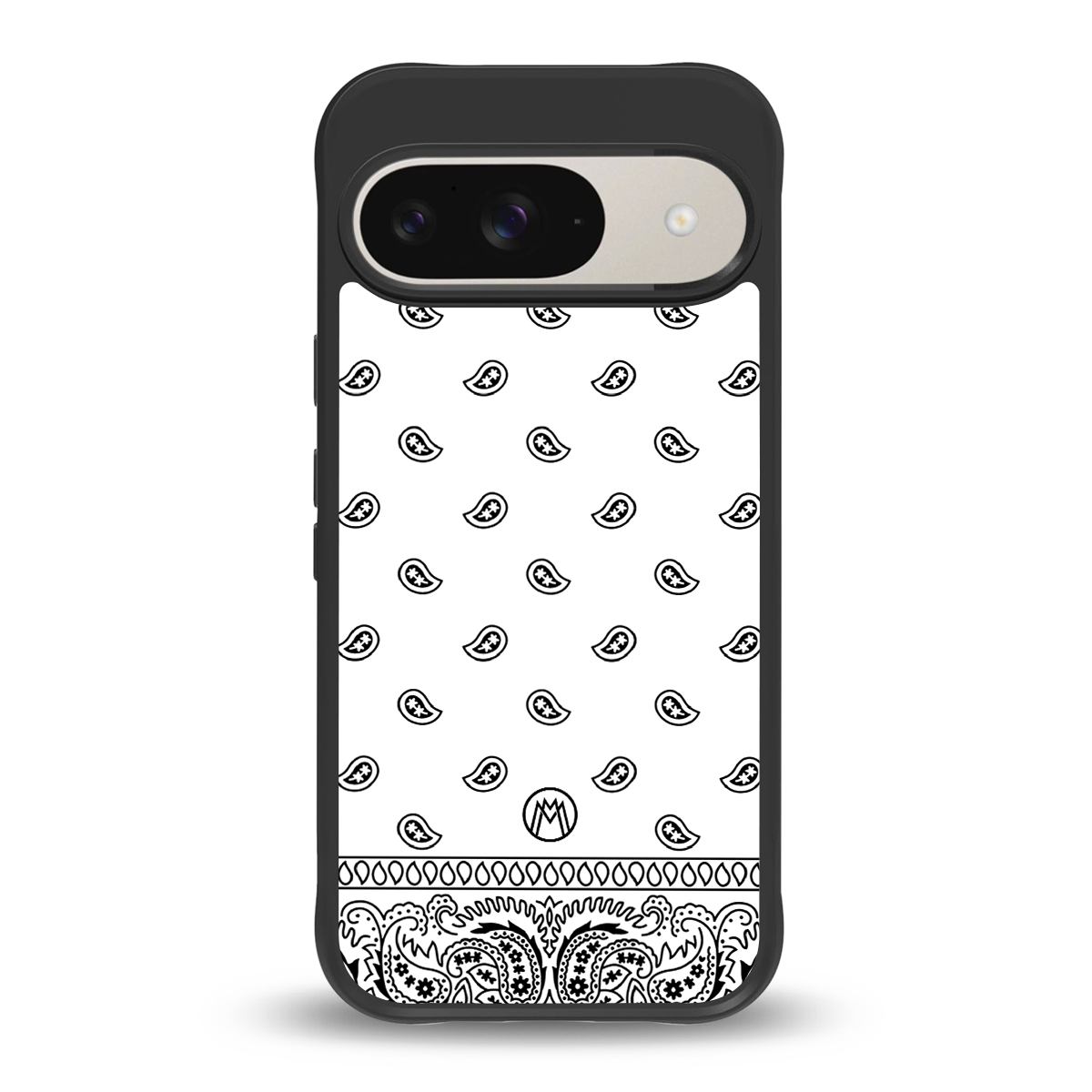 paisley white back phone cover | glass case for google pixel 9