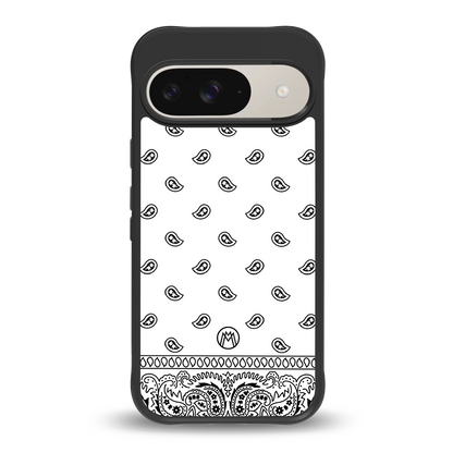 paisley white back phone cover | glass case for google pixel 9
