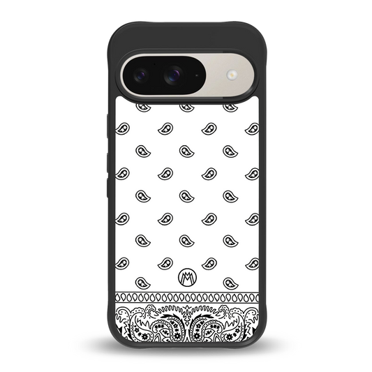 paisley white back phone cover | glass case for google pixel 9