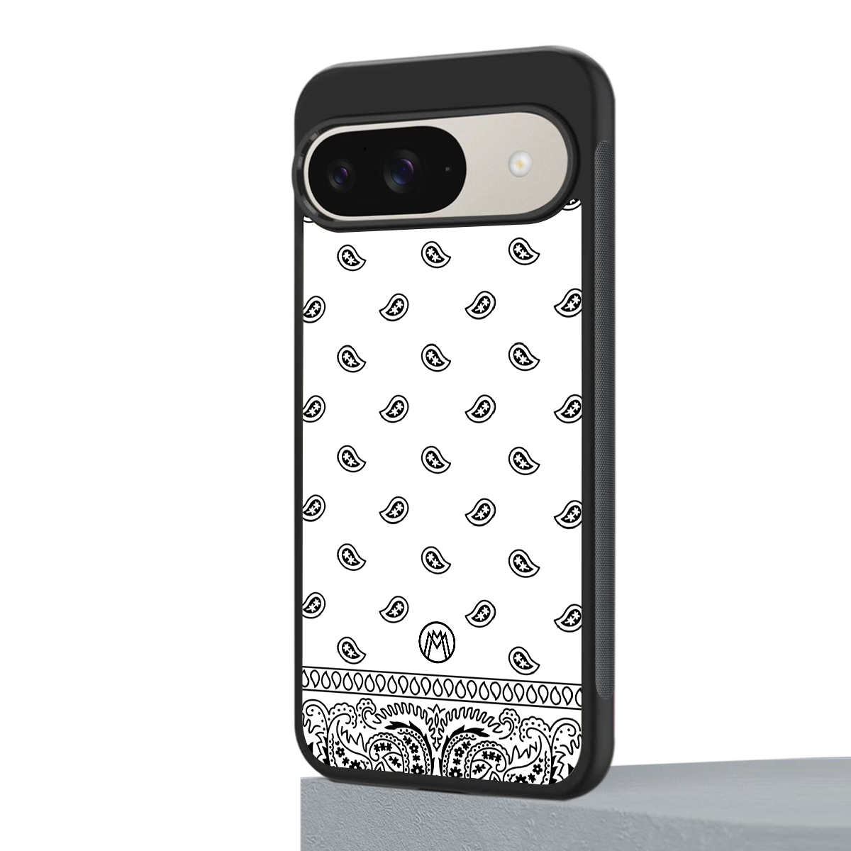 paisley white back phone cover | glass case for google pixel 9