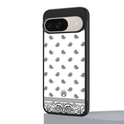 paisley white back phone cover | glass case for google pixel 9
