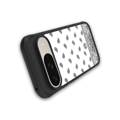 paisley white back phone cover | glass case for google pixel 9