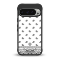 paisley white back phone cover | glass case for google pixel 9 pro