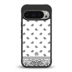 paisley white back phone cover | glass case for google pixel 9 pro