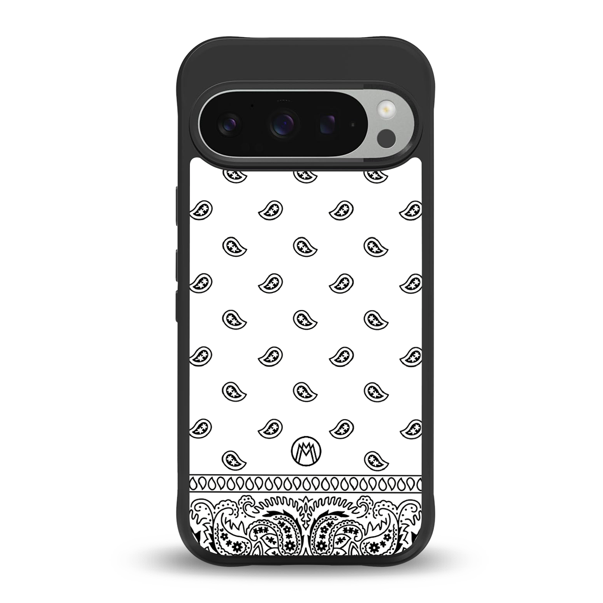 paisley white back phone cover | glass case for google pixel 9 pro xl