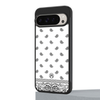 paisley white back phone cover | glass case for google pixel 9 pro