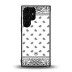 paisley white back phone cover | glass case for samsung galaxy s23 ultra