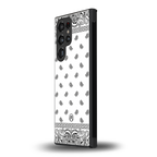 paisley white back phone cover | glass case for samsung galaxy s23 ultra