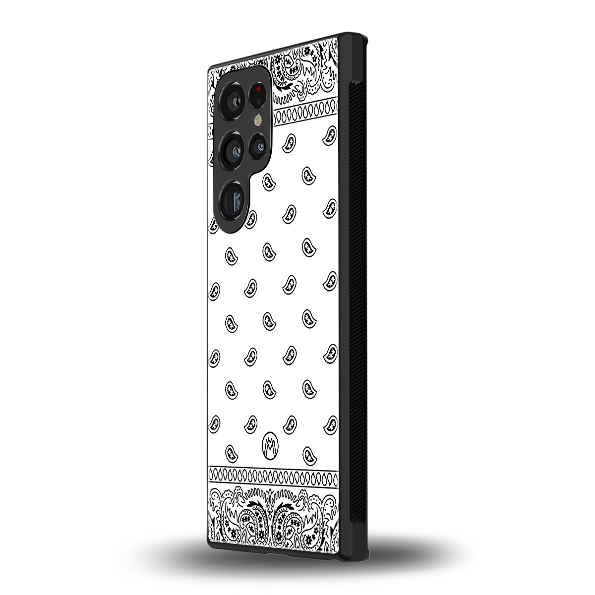 paisley white back phone cover | glass case for samsung galaxy s23 ultra