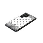 paisley white back phone cover | glass case for samsung galaxy s23 ultra