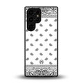 paisley white back phone cover | glass case for samsung galaxy s25 ultra