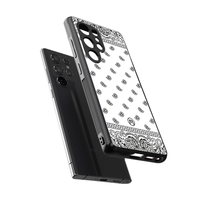 paisley white back phone cover | glass case for samsung galaxy s25 ultra