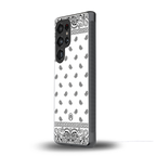 paisley white back phone cover | glass case for samsung galaxy s25 ultra