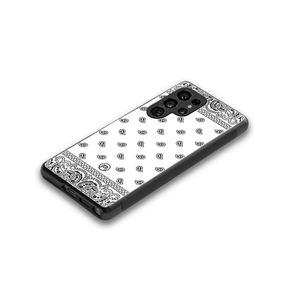 paisley white back phone cover | glass case for samsung galaxy s25 ultra