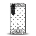 paisley white back phone cover | glass case for samsung galaxy s24