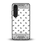 paisley white back phone cover | glass case for samsung galaxy s25 plus