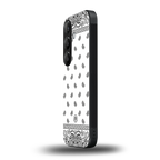 paisley white back phone cover | glass case for samsung galaxy s24