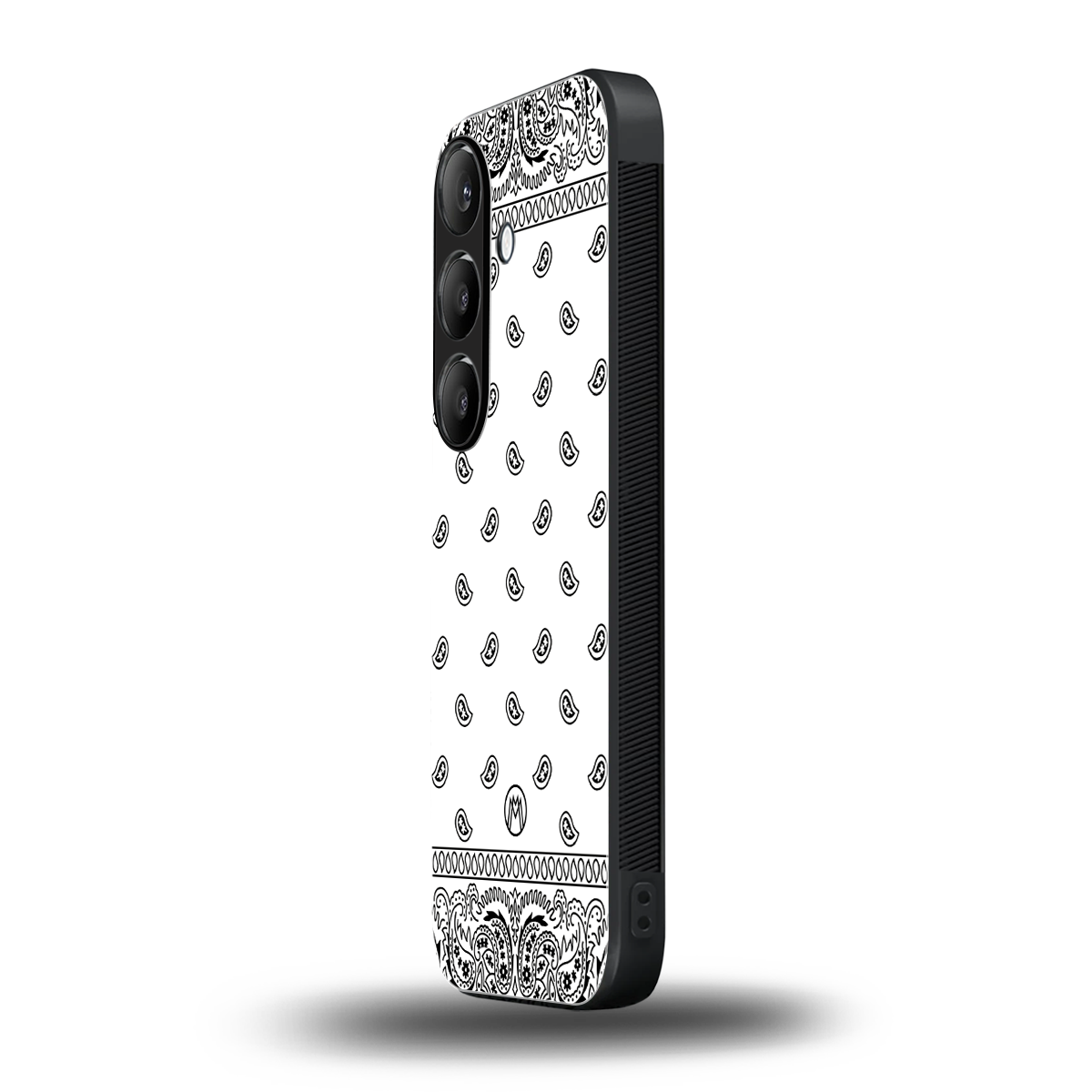 paisley white back phone cover | glass case for samsung galaxy s25 plus