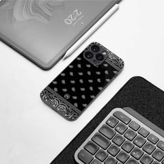 Paisley Black Phone Cover | Glass Case