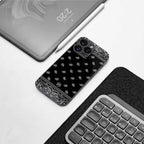 paisley black back phone cover | glass case for oneplus nord ce 4