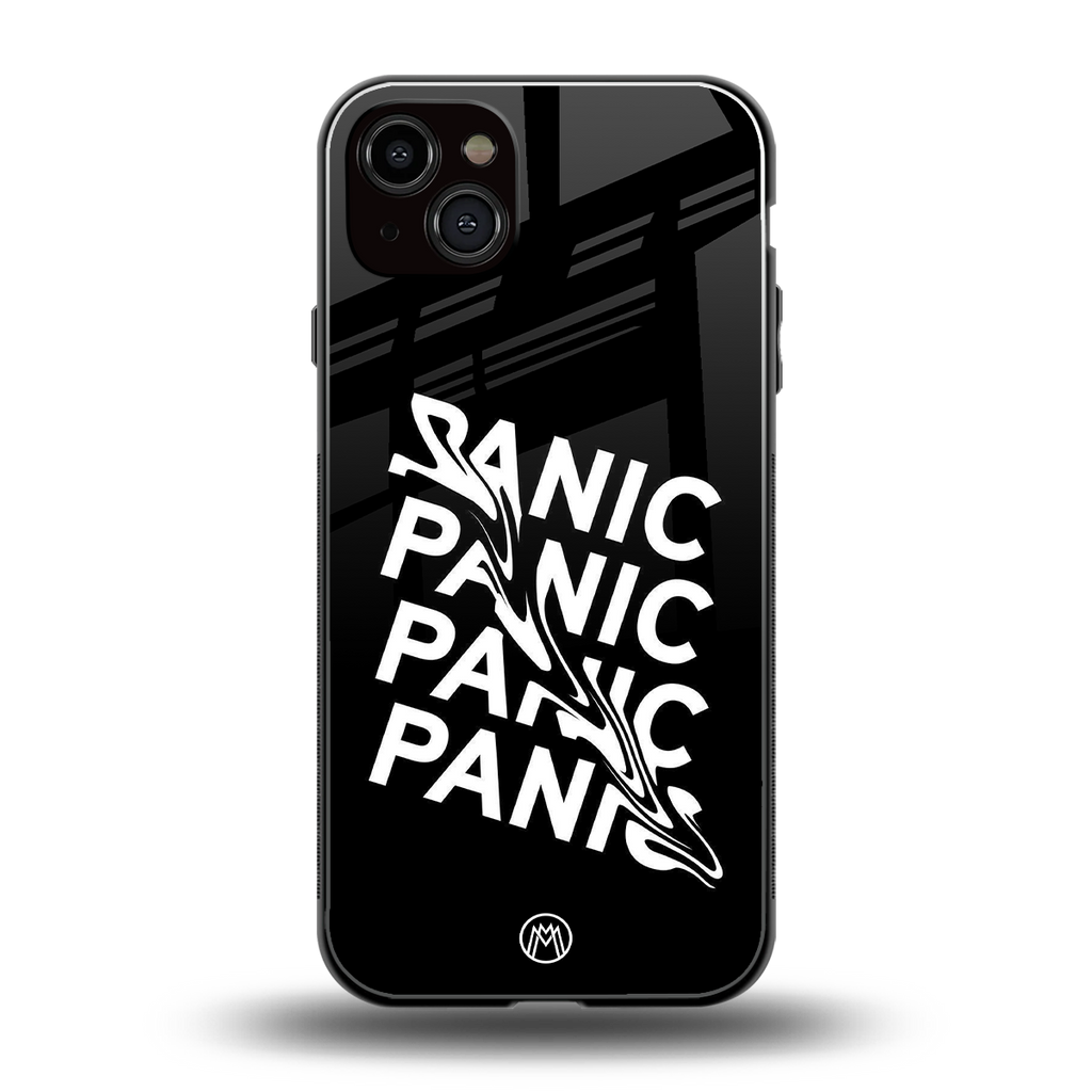 panic back phone cover | glass case for iphone 15 plus
