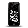 panic back phone cover | glass case for iphone 15 plus