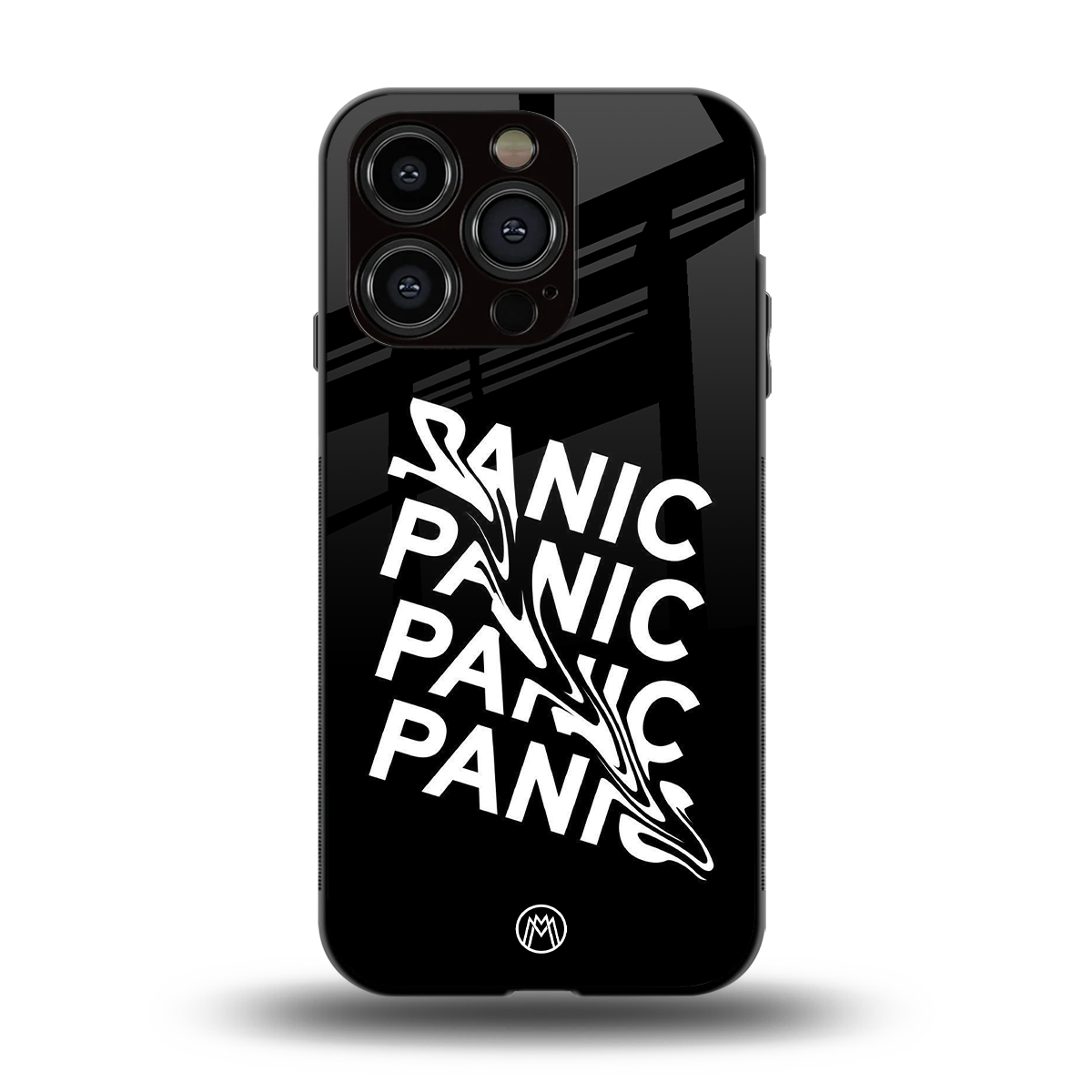 panic back phone cover | glass case for iphone 15 pro