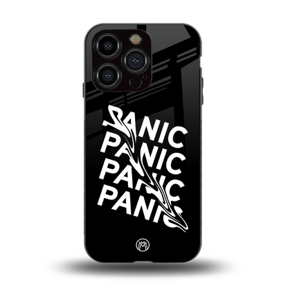 panic back phone cover | glass case for iphone 15 pro