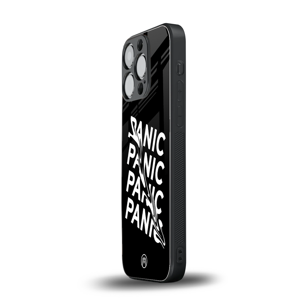 panic back phone cover | glass case for iphone 15 pro