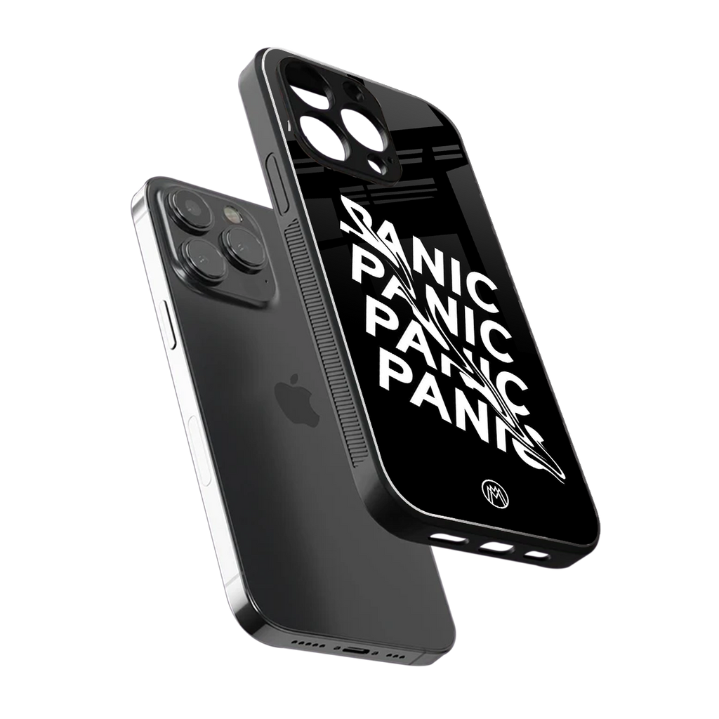 panic back phone cover | glass case for iphone 15 pro