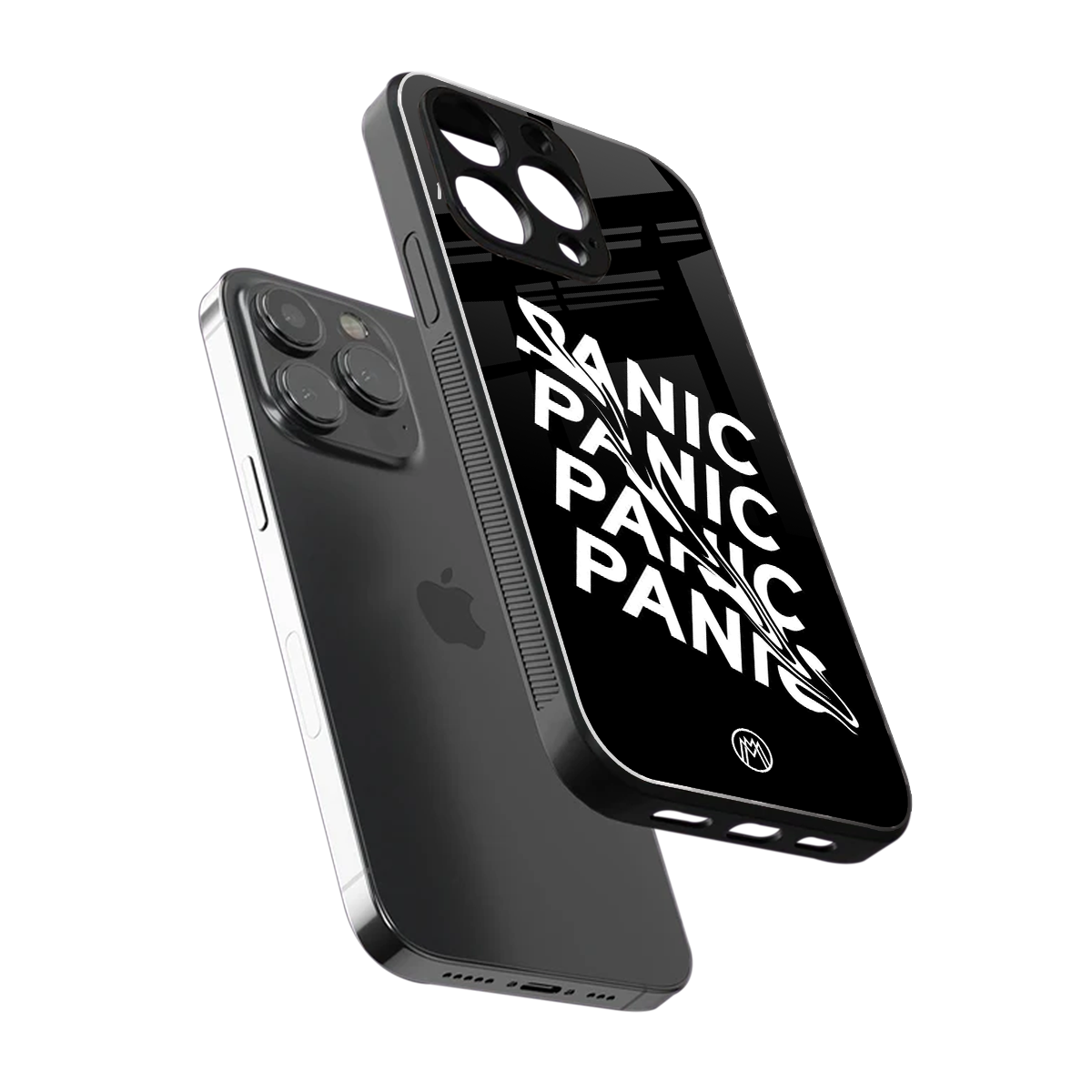 panic back phone cover | glass case for iphone 15 pro