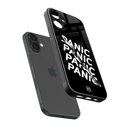 panic back phone cover | glass case for iphone 16 plus