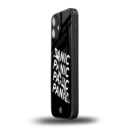 panic back phone cover | glass case for iphone 16 plus