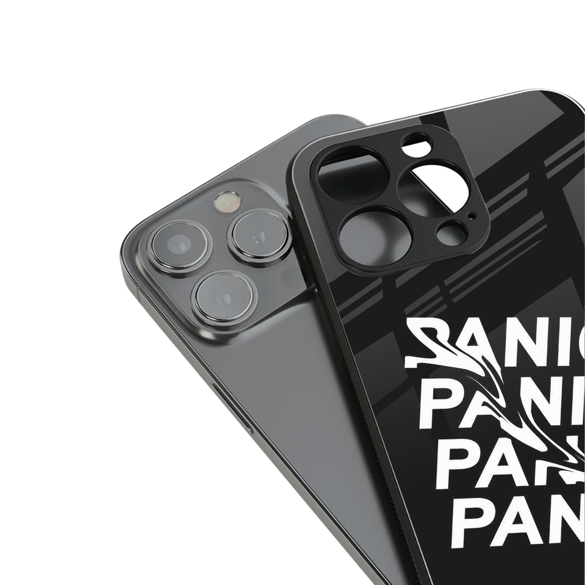 panic back phone cover | glass case for iphone 15 pro