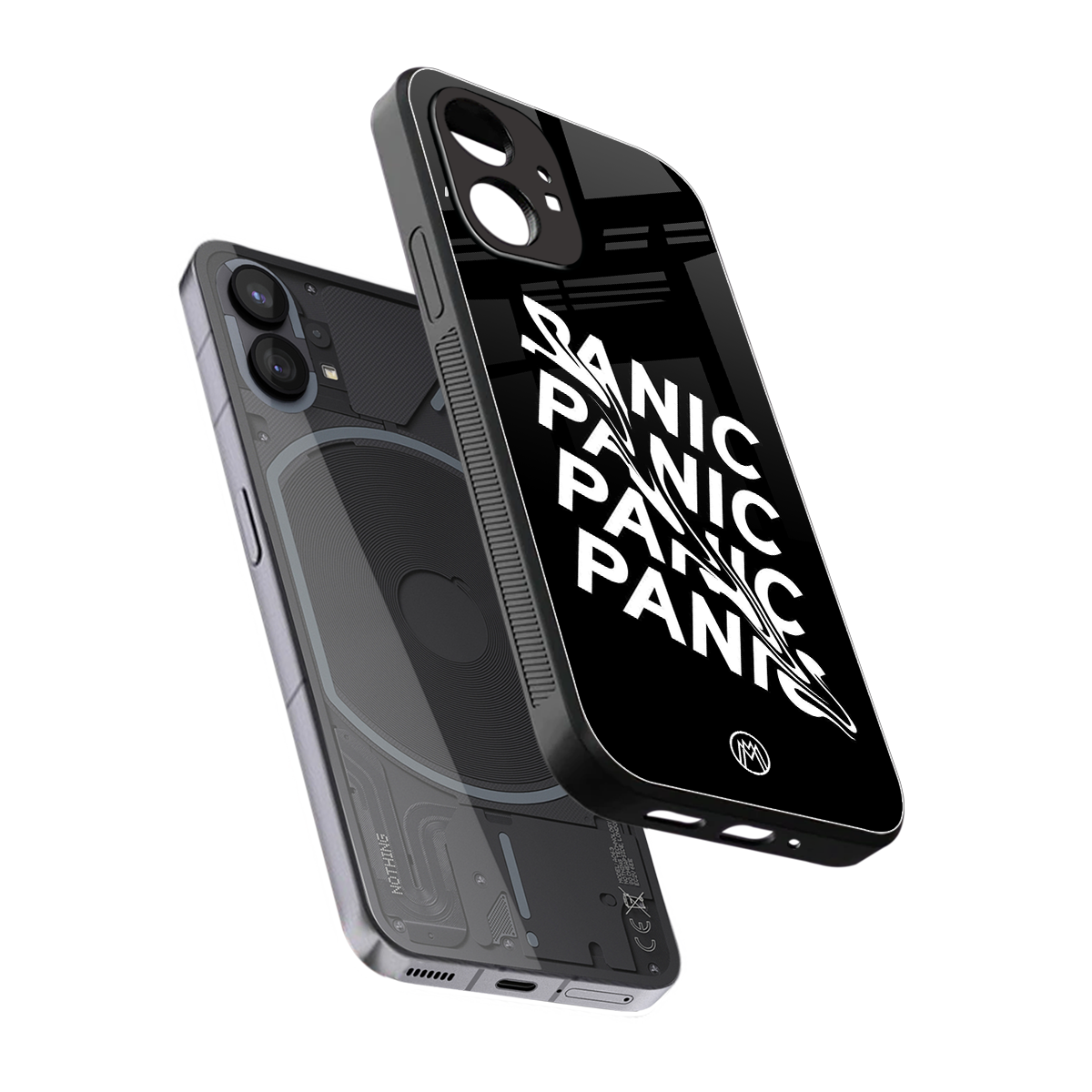 panic back phone cover | glass case for nothing phone 1