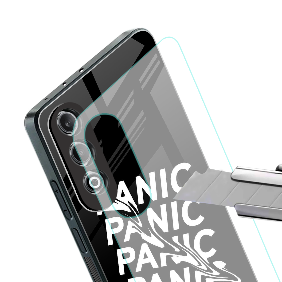 panic back phone cover | glass case for oneplus nord ce 4