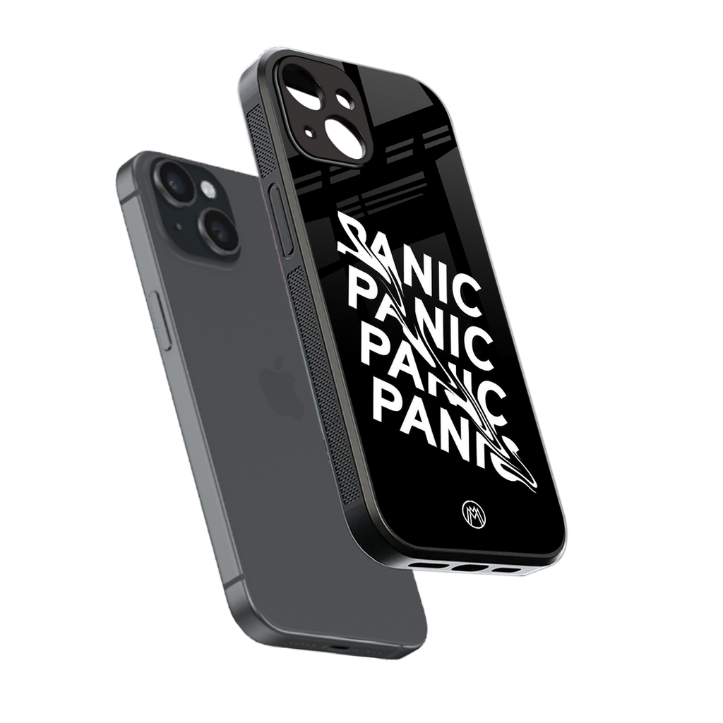 panic back phone cover | glass case for iphone 15