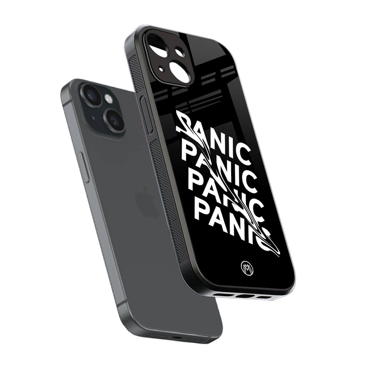 panic back phone cover | glass case for iphone 15