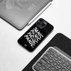 panic back phone cover | glass case for iphone 15 pro