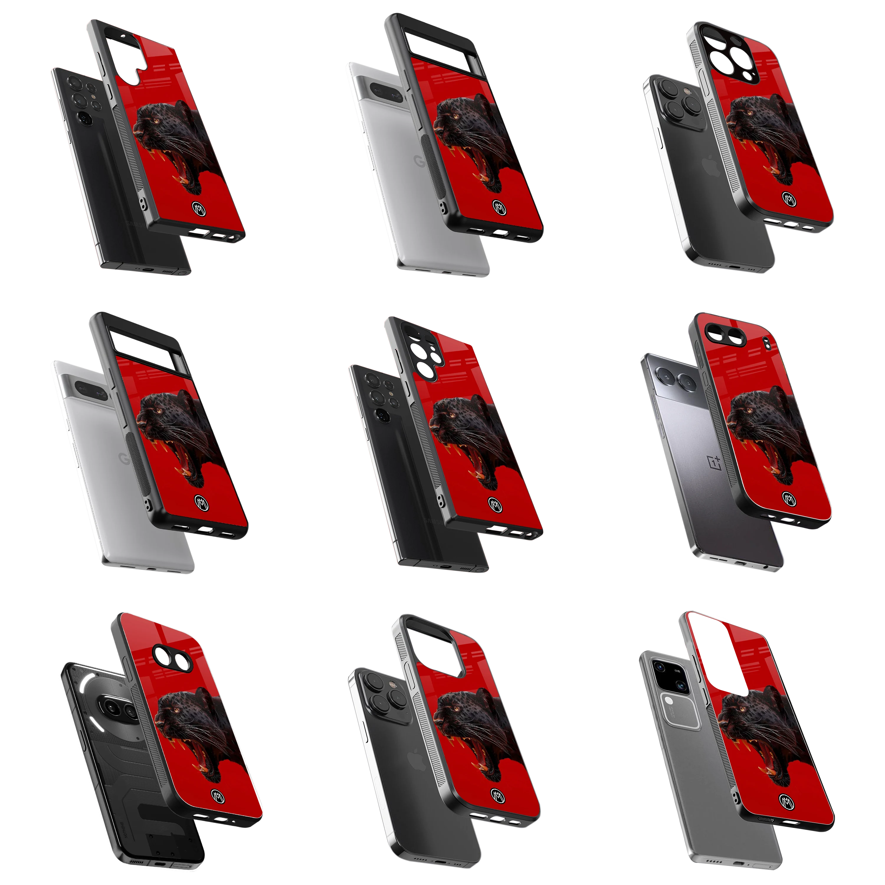 Durable Glass Back Mobile Case for iPhone, Samsung, OnePlus, Google Pixel, Redmi, Vivo, Oppo