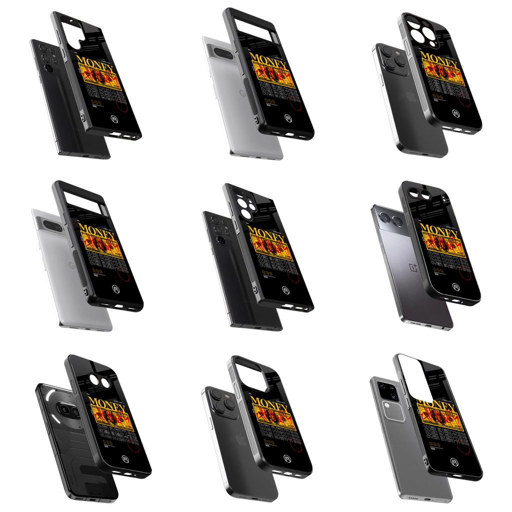 Durable Glass Back Mobile Case for iPhone, Samsung, OnePlus, Google Pixel, Redmi, Vivo, Oppo