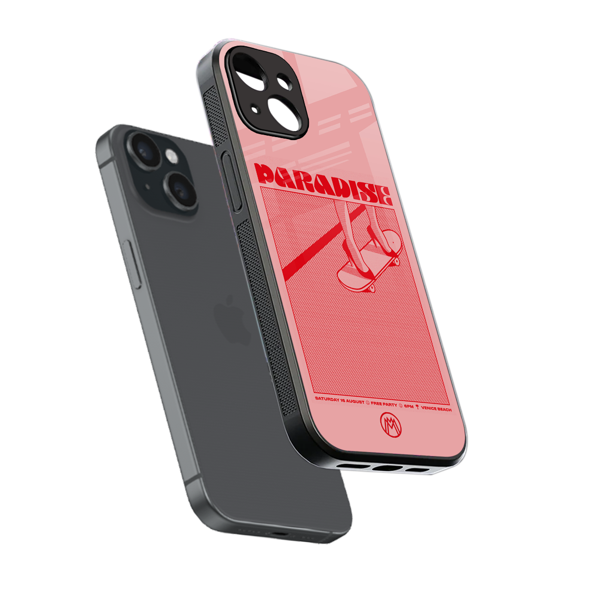 paradise back phone cover | glass case for iphone 13 mini
