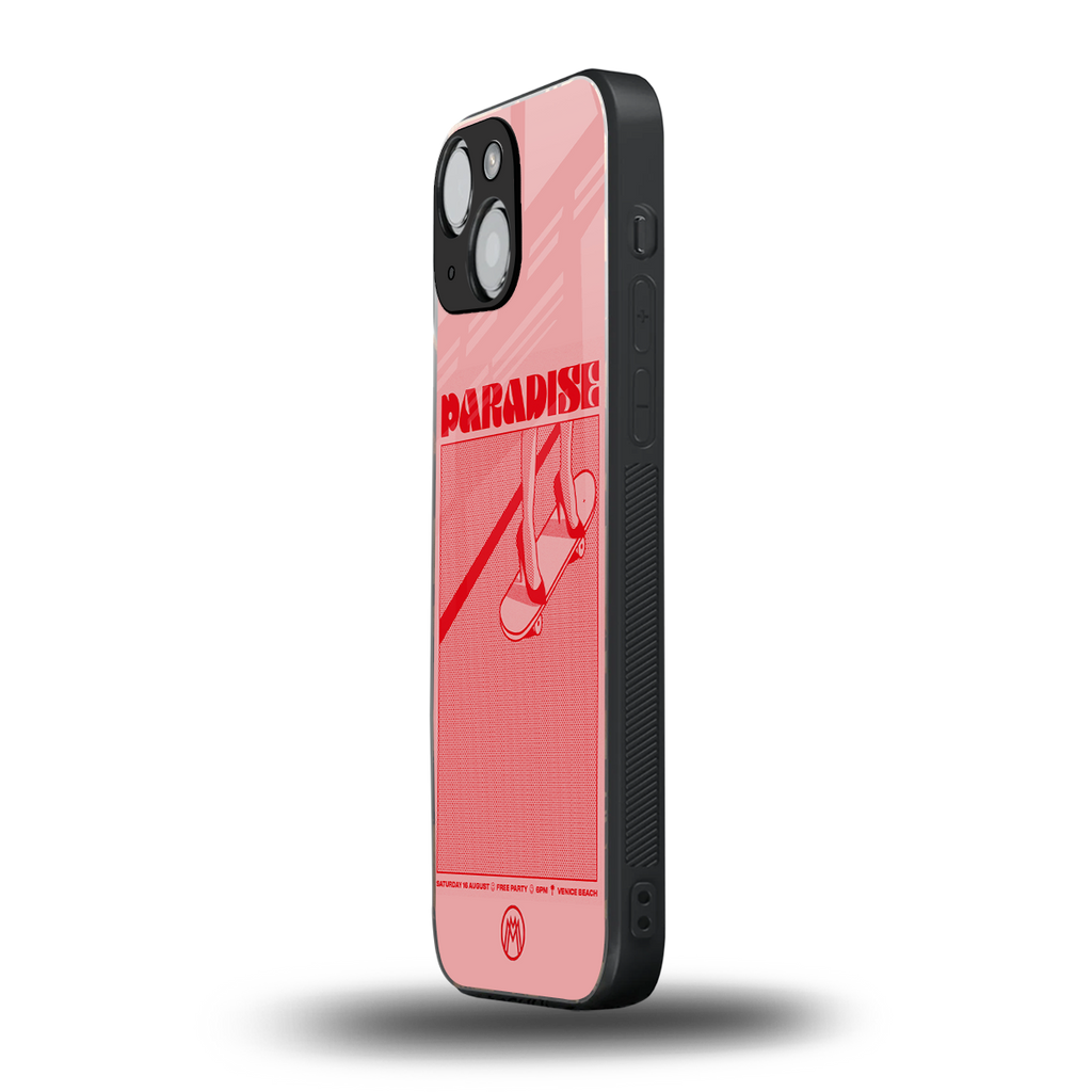 paradise back phone cover | glass case for iphone 13 mini