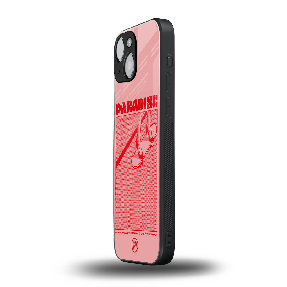 paradise back phone cover | glass case for iphone 13 mini