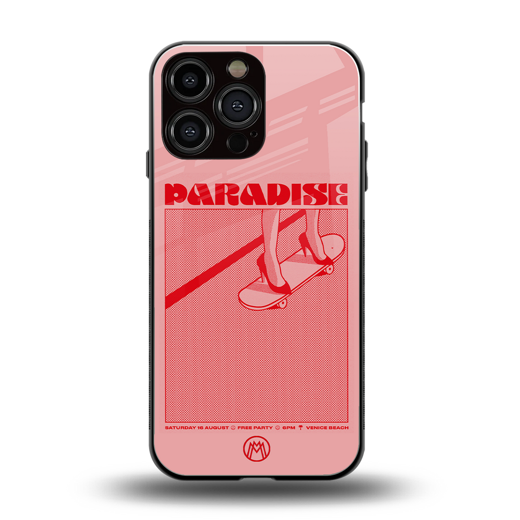 paradise back phone cover | glass case for iphone 13 pro max