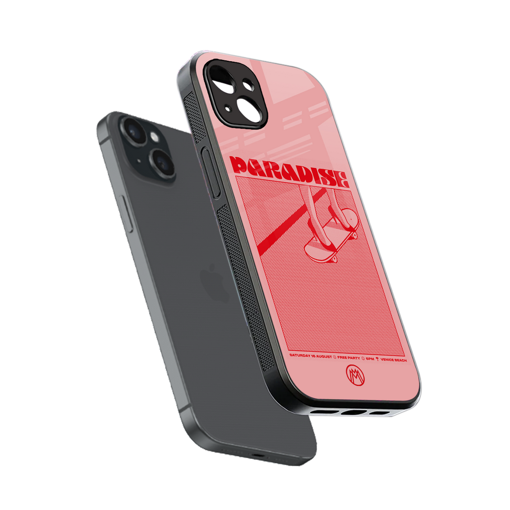 paradise back phone cover | glass case for iphone 14 plus