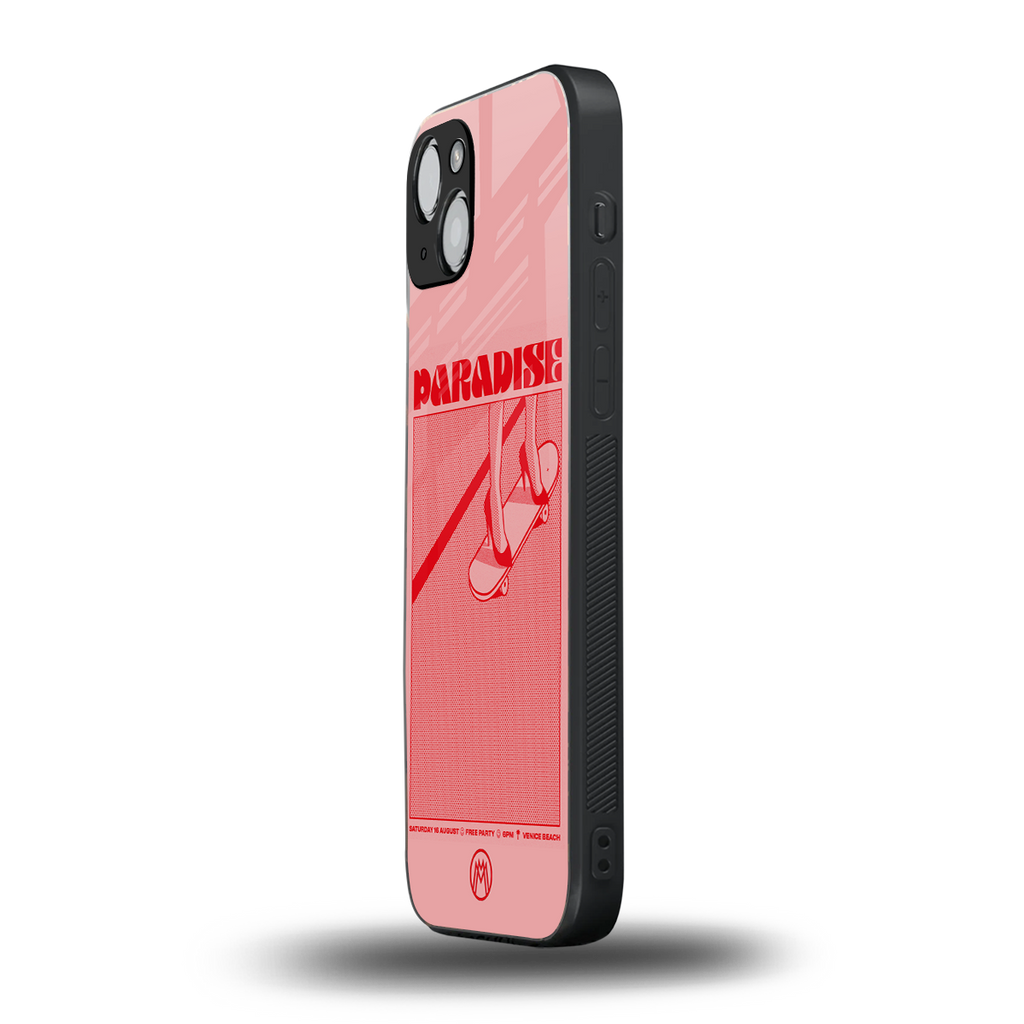 paradise back phone cover | glass case for iphone 15
