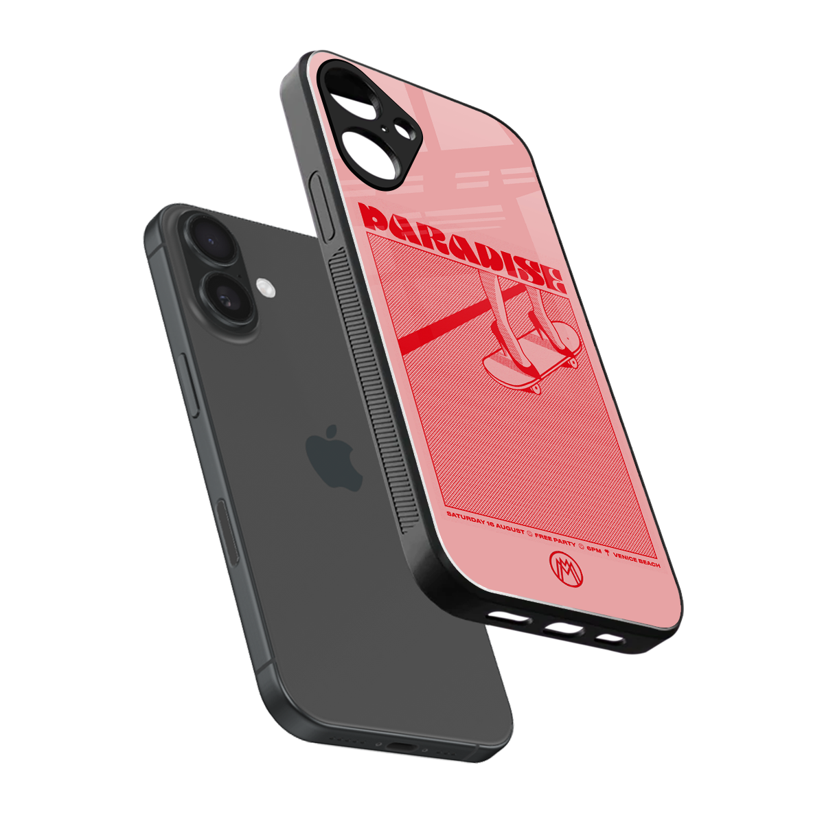 paradise back phone cover | glass case for iphone 16 plus