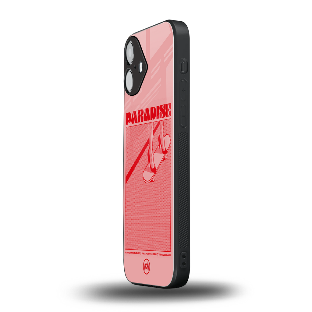 paradise back phone cover | glass case for iphone 16 plus